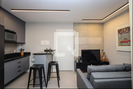 Sala de apartamento à venda com 1 quarto, 28m² em Cidade Jardim, São Paulo