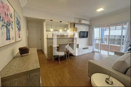 Sala de apartamento para alugar com 1 quarto, 57m² em Boqueirão, Santos