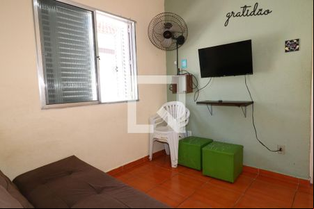 Sala de apartamento para alugar com 1 quarto, 42m² em Boqueirão, Praia Grande