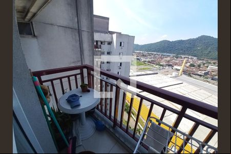 Varanda da Sala de apartamento à venda com 2 quartos, 50m² em Castelo, São Vicente