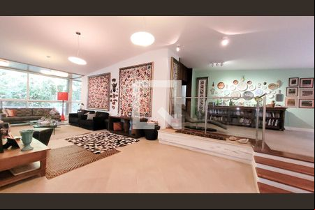 Sala de casa de condomínio para alugar com 6 quartos, 830m² em Jardim Santana, Campinas