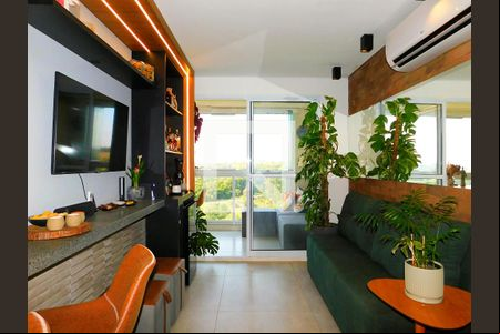 Sala de apartamento para alugar com 2 quartos, 60m² em Balneário Tropical, Paulínia
