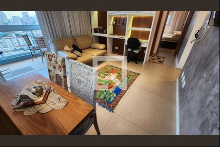Detalhe Sala de apartamento para alugar com 1 quarto, 59m² em Boqueirão, Santos