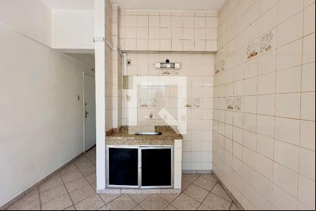 Cozinha de kitnet/studio à venda com 1 quarto, 34m² em Lapa, Rio de Janeiro