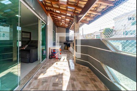 Varanda da Sala de casa para alugar com 3 quartos, 164m² em Vila Linda, Santo André