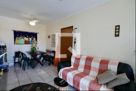 Sala de apartamento para alugar com 1 quarto, 60m² em Balneario Cidade Atlantica, Guarujá