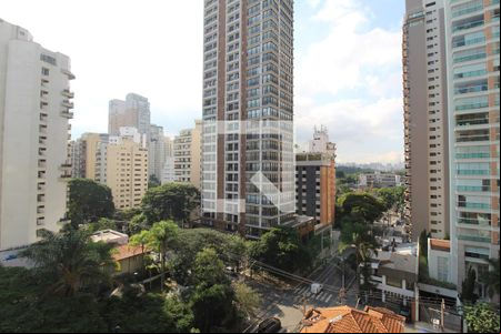 Vista de kitnet/studio para alugar com 1 quarto, 21m² em Indianópolis, São Paulo