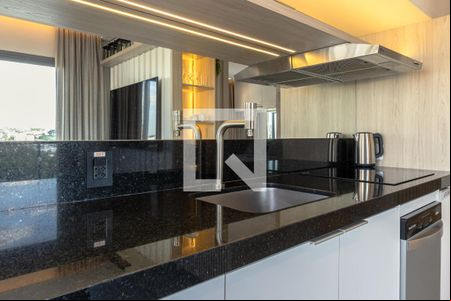 Cozinha de apartamento à venda com 1 quarto, 38m² em Indianópolis, São Paulo