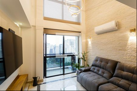 Sala de apartamento para alugar com 2 quartos, 120m² em Indianópolis, São Paulo