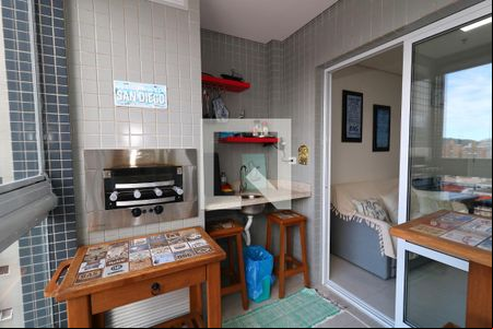 Varanda de apartamento para alugar com 1 quarto, 51m² em Boqueirão, Praia Grande