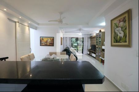 Sala de apartamento para alugar com 3 quartos, 130m² em Barra Funda, Guarujá