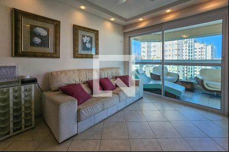 Sala de apartamento para alugar com 3 quartos, 118m² em Balneario Cidade Atlantica, Guarujá