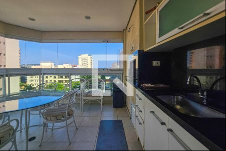 Varanda  de apartamento para alugar com 3 quartos, 118m² em Balneario Cidade Atlantica, Guarujá