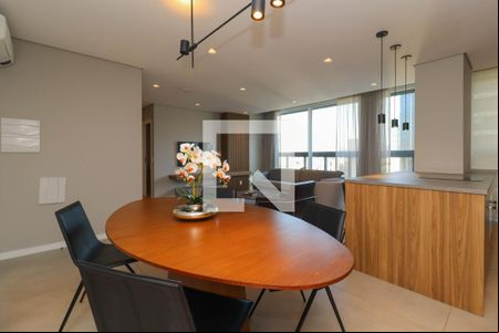 Sala/Cozinha de apartamento à venda com 3 quartos, 133m² em Jardins, São Paulo