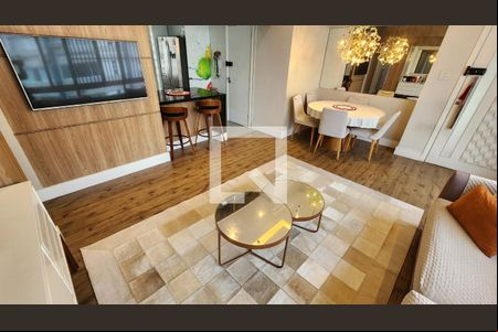 Sala de apartamento para alugar com 3 quartos, 133m² em Gonzaga, Santos