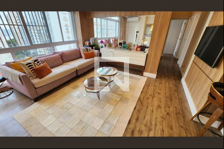 Sala de apartamento para alugar com 3 quartos, 133m² em Gonzaga, Santos