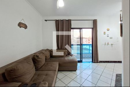 Sala de apartamento para alugar com 1 quarto, 50m² em Boqueirão, Praia Grande