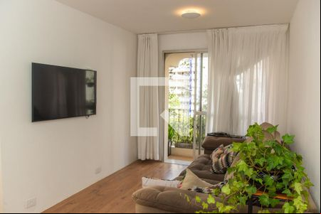 Sala de apartamento à venda com 1 quarto, 50m² em Brooklin, São Paulo