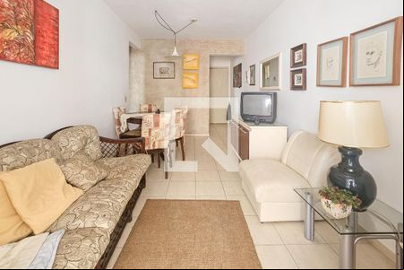 Sala de apartamento para alugar com 1 quarto, 45m² em Balneario Cidade Atlantica, Guarujá