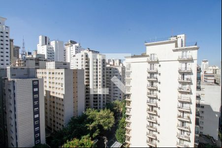Vista da Varanda de kitnet/studio à venda com 1 quarto, 26m² em Jardins, São Paulo
