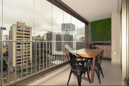 Varanda de kitnet/studio para alugar com 1 quarto, 52m² em Moema, São Paulo
