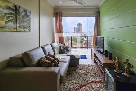 Sala de apartamento para alugar com 1 quarto, 48m² em Jardim Ana Maria, Guarujá
