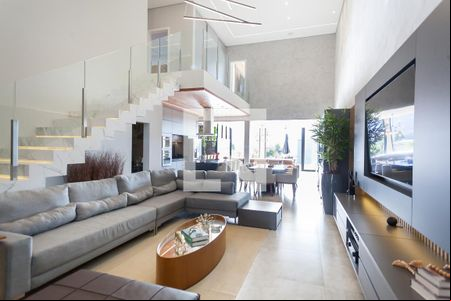 Sala de casa de condomínio à venda com 4 quartos, 450m² em , Nova Lima
