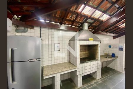 Área comum - Churrasqueira de apartamento para alugar com 1 quarto, 40m² em Guilhermina, Praia Grande