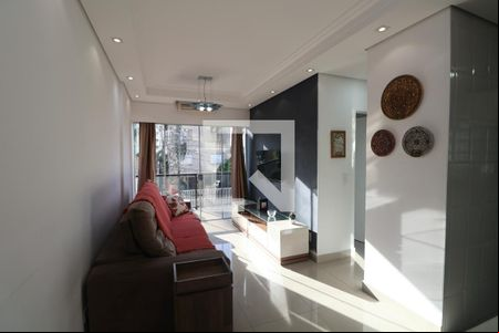 Sala de apartamento para alugar com 1 quarto, 54m² em Jardim Ana Maria, Guarujá