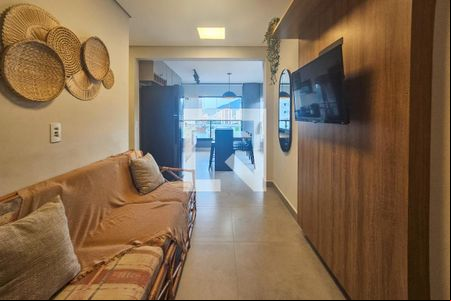 Sala de apartamento para alugar com 2 quartos, 49m² em Parque Enseada, Guarujá