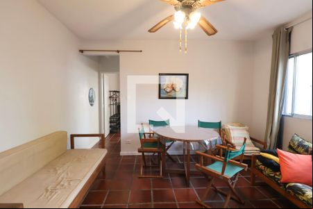 Sala de apartamento para alugar com 1 quarto, 78m² em Jardim Praiano, Guarujá