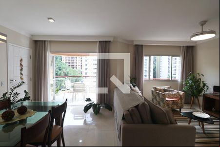 Sala de apartamento para alugar com 3 quartos, 98m² em Barra Funda, Guarujá