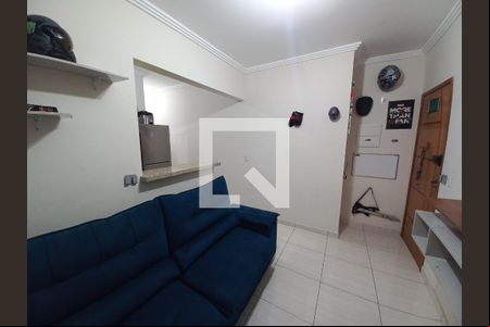 Sala de apartamento para alugar com 1 quarto, 55m² em Catiapoã, São Vicente