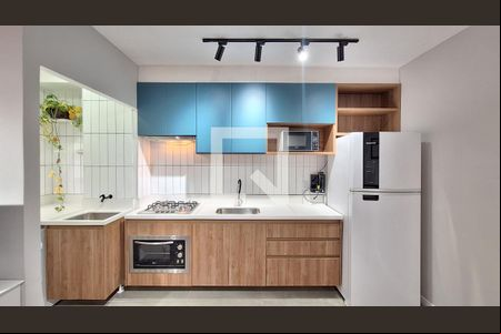Cozinha e Área de Serviço de apartamento para alugar com 1 quarto, 33m² em Barra Funda, São Paulo
