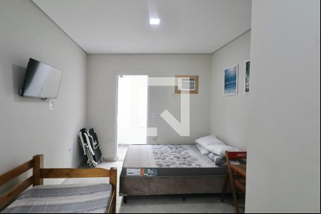 Sala - Quarto de apartamento para alugar com 1 quarto, 36m² em Vila Julia, Guarujá